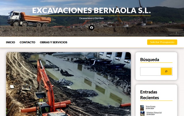 EXCAVACIONES BERNAOLA|PÁGINAS WEB VITORIA